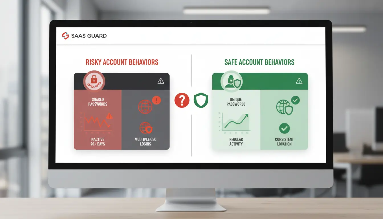 Infographic of risky vs. safe account behaviors
