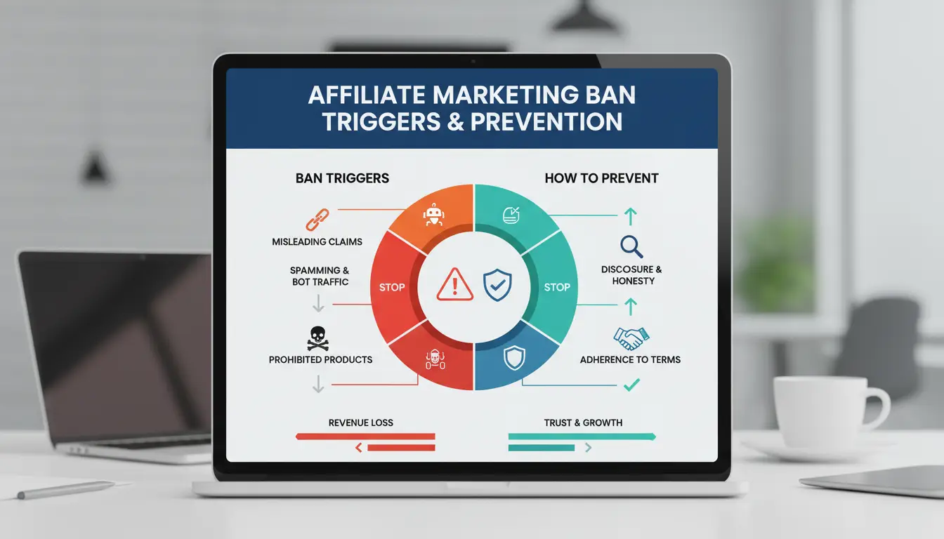 Đồ họa thông tin: Các yếu tố kích hoạt lệnh cấm tiếp thị liên kết phổ biến và cách ngăn chặn