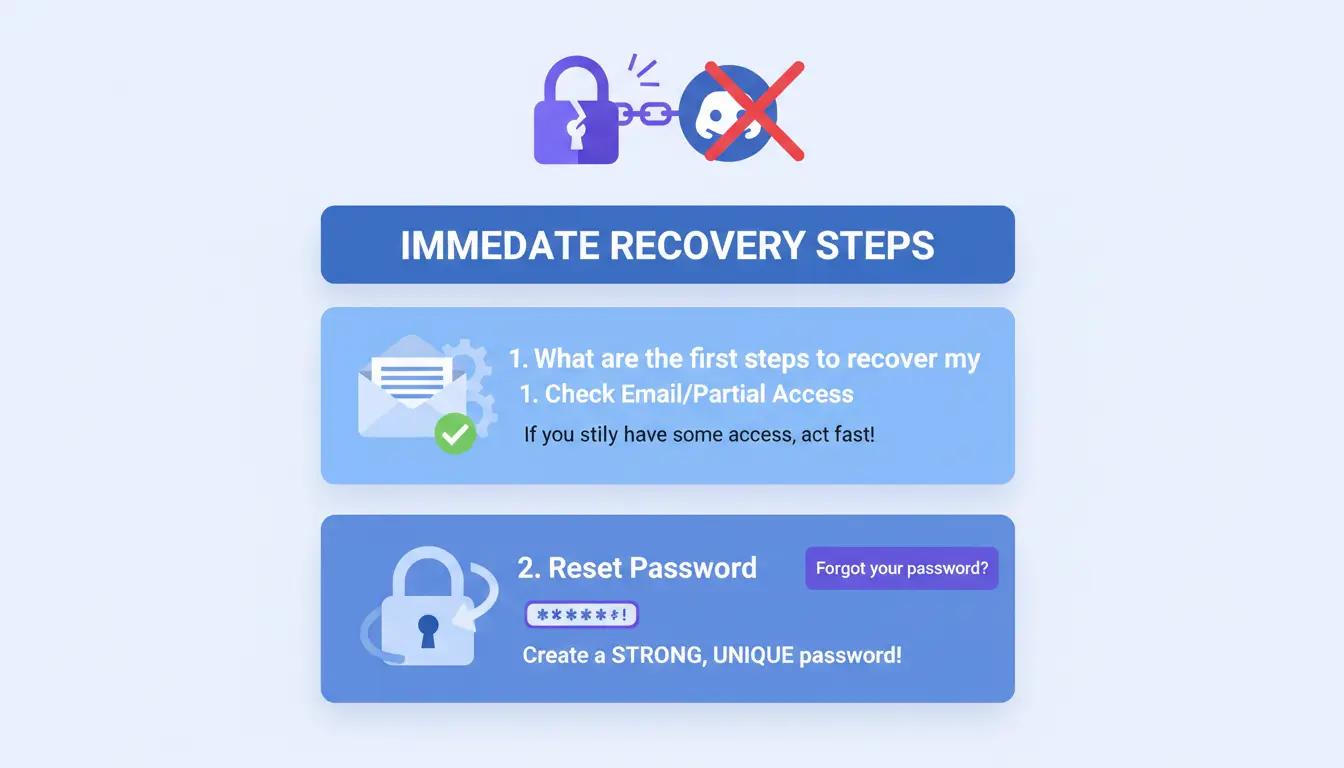 What are the first steps to recover my hacked Discord account?