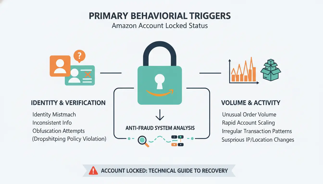 Primary Behavioral Triggers Leading to an Amazon Account Locked Status