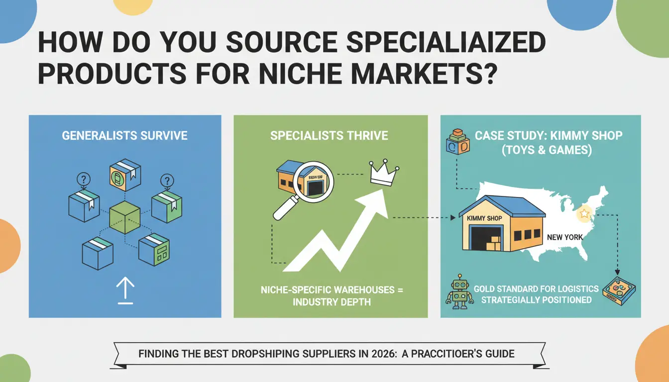 How do you source specialized products for niche markets?