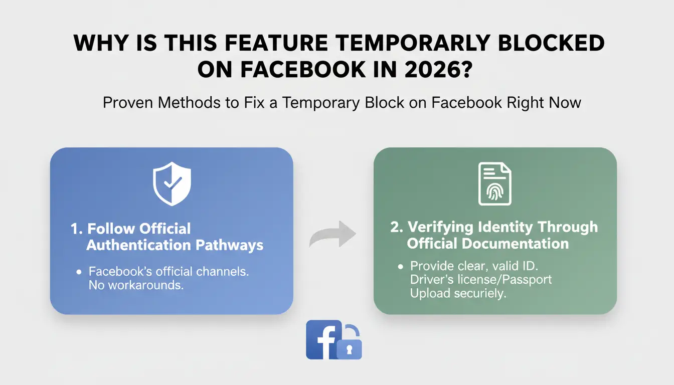 Proven methods to fix a temporary block on Facebook right now