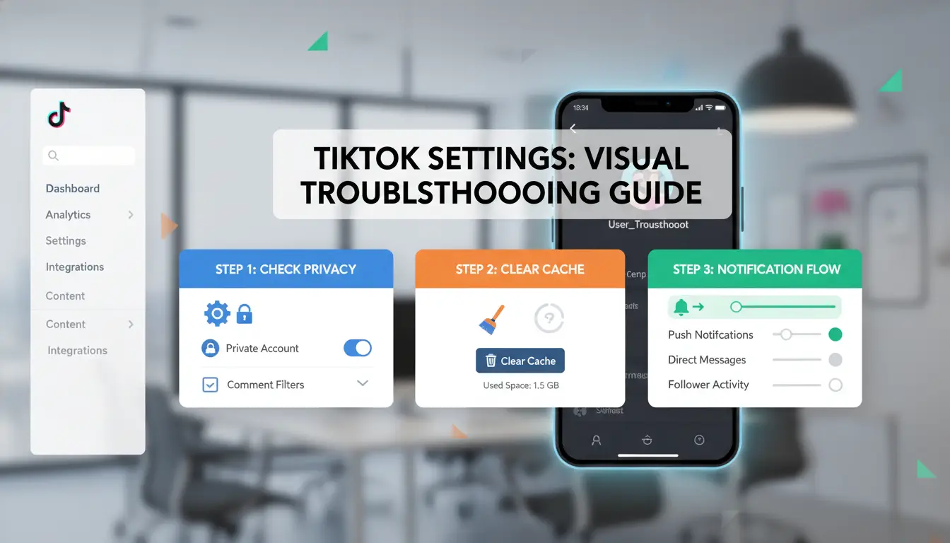 Visual guide to troubleshooting TikTok app settings