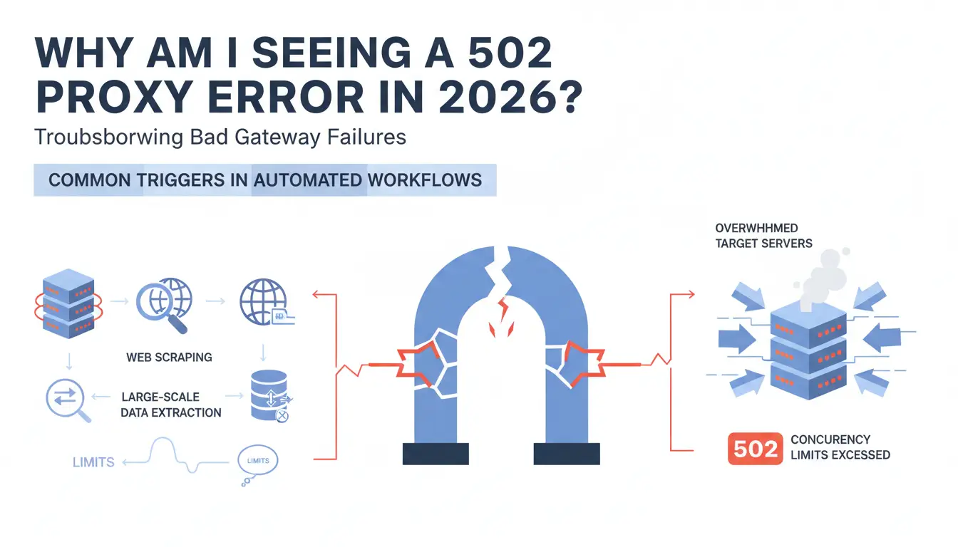 What are the most common triggers for 502 errors in automated workflows?