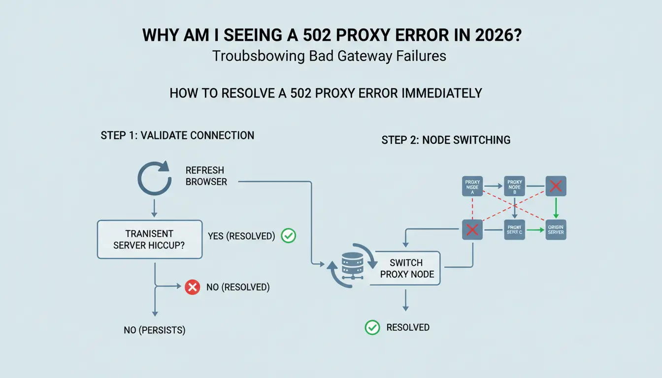 How can I troubleshoot and resolve a 502 proxy error immediately?