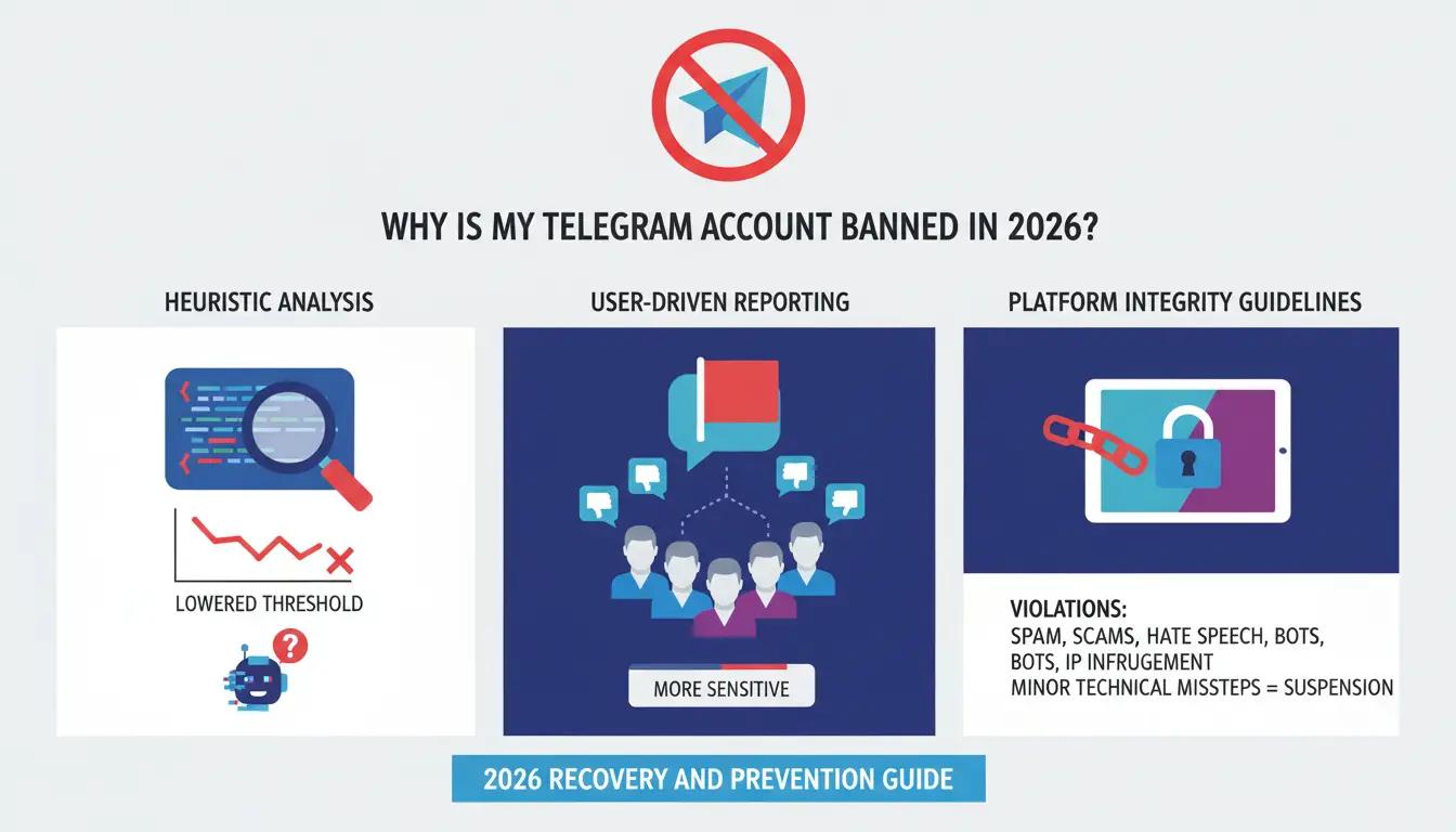 Why is my Telegram account banned in 2026?