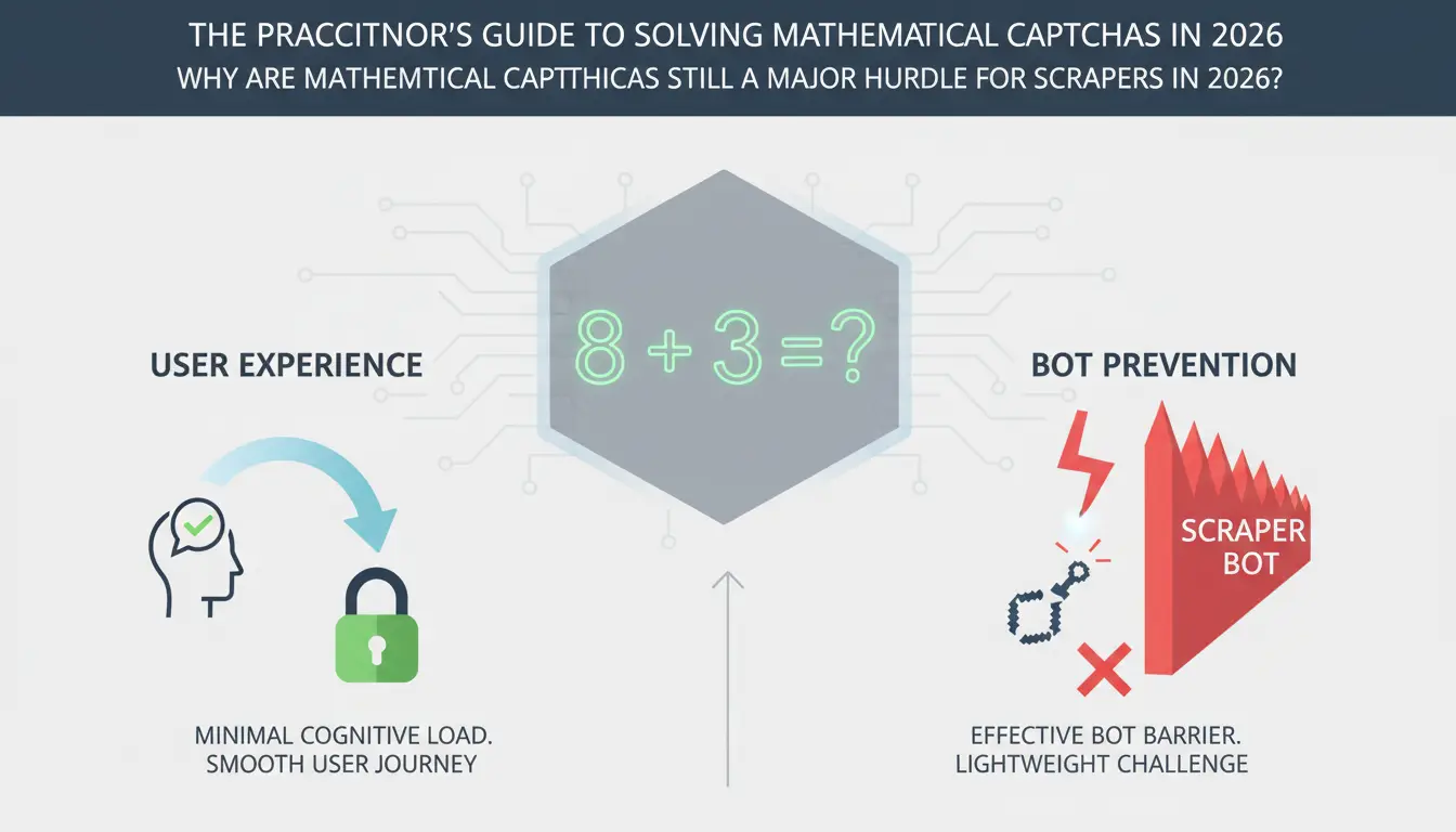 Why are mathematical captchas still a major hurdle for scrapers in 2026?