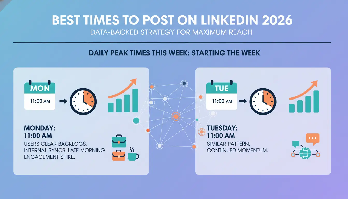 What is the best time to post on LinkedIn every day this week?