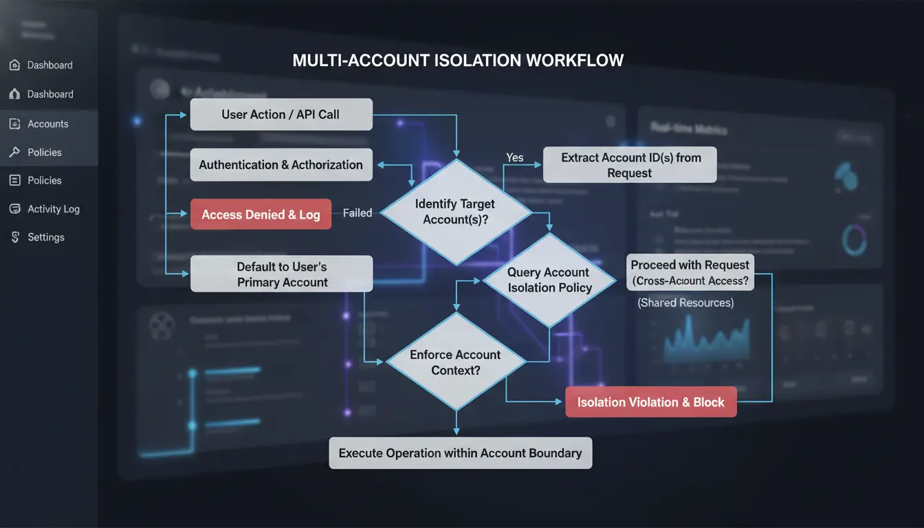Multi-account isolation workflow