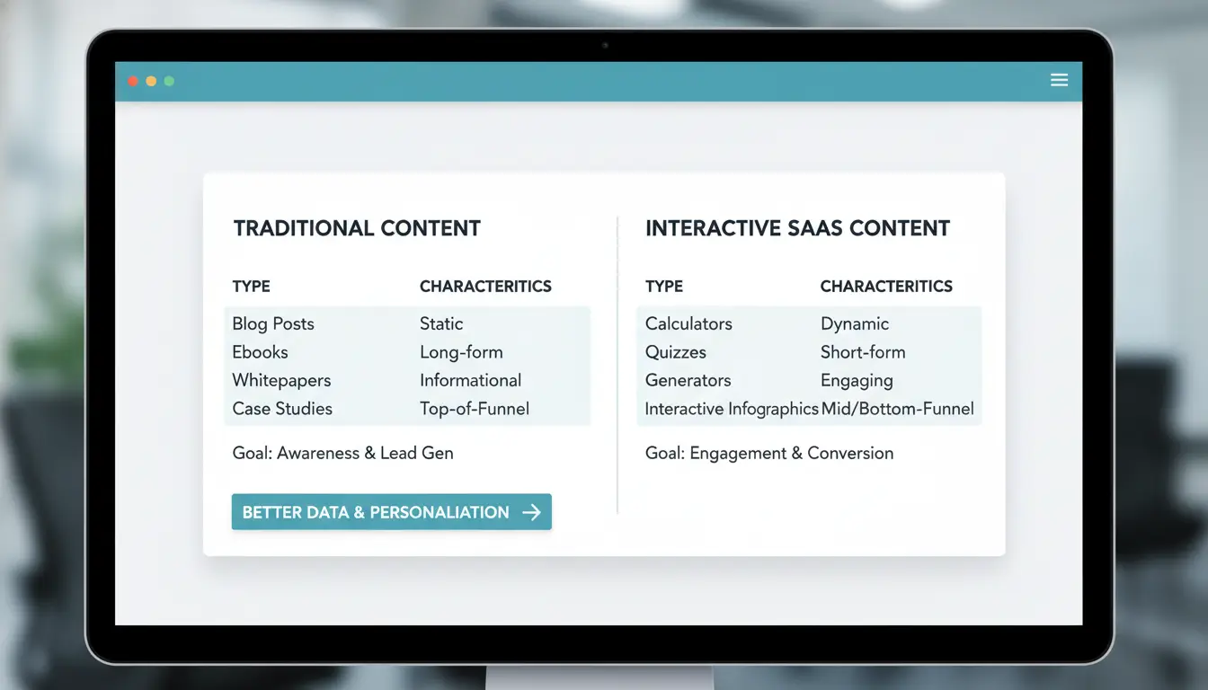 Content types comparison chart