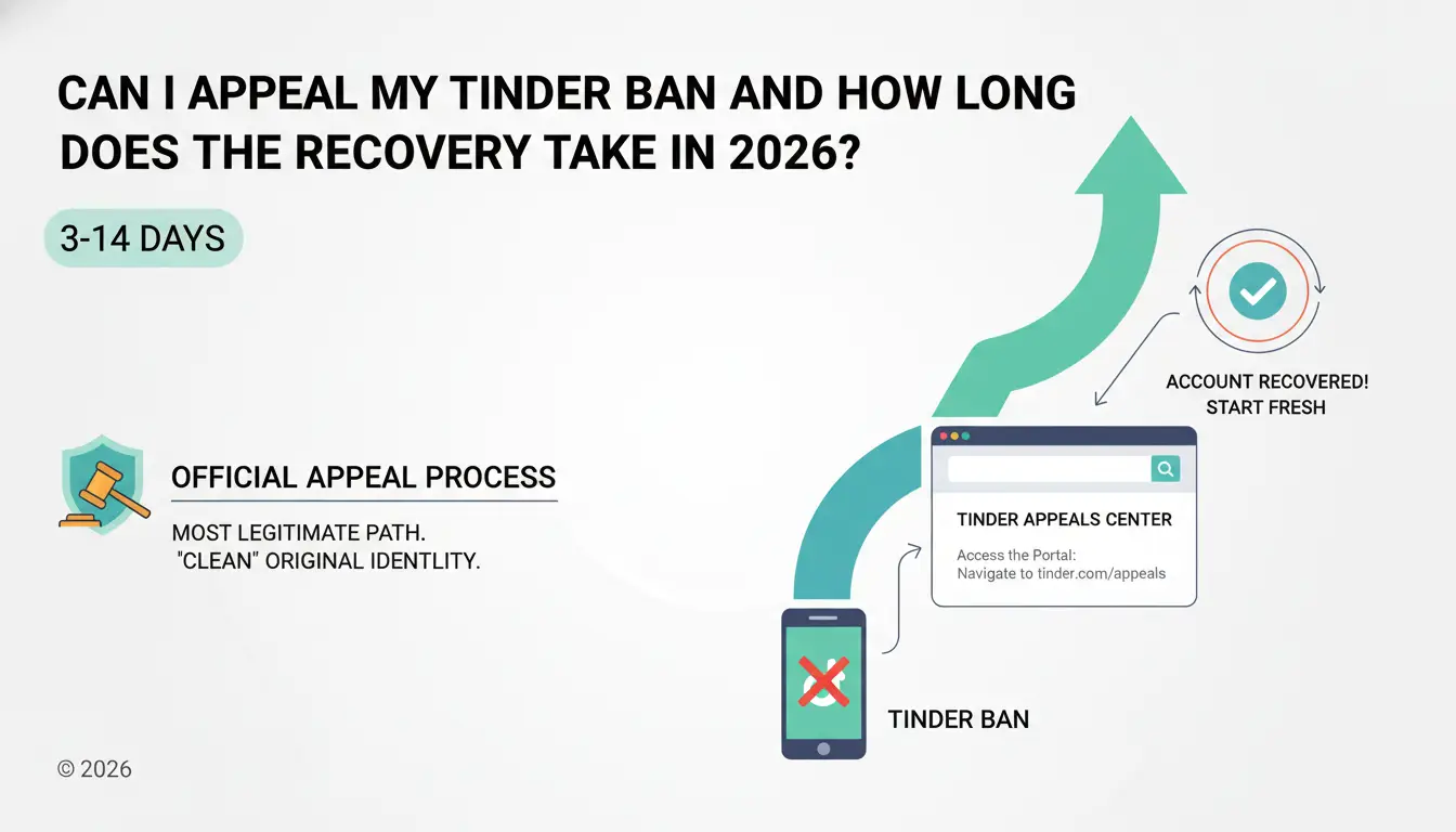 Can I appeal my Tinder ban and how long does the recovery take in 2026?