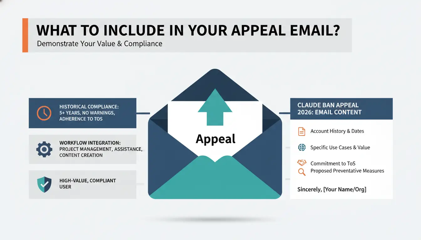 What information should you include in your appeal email?