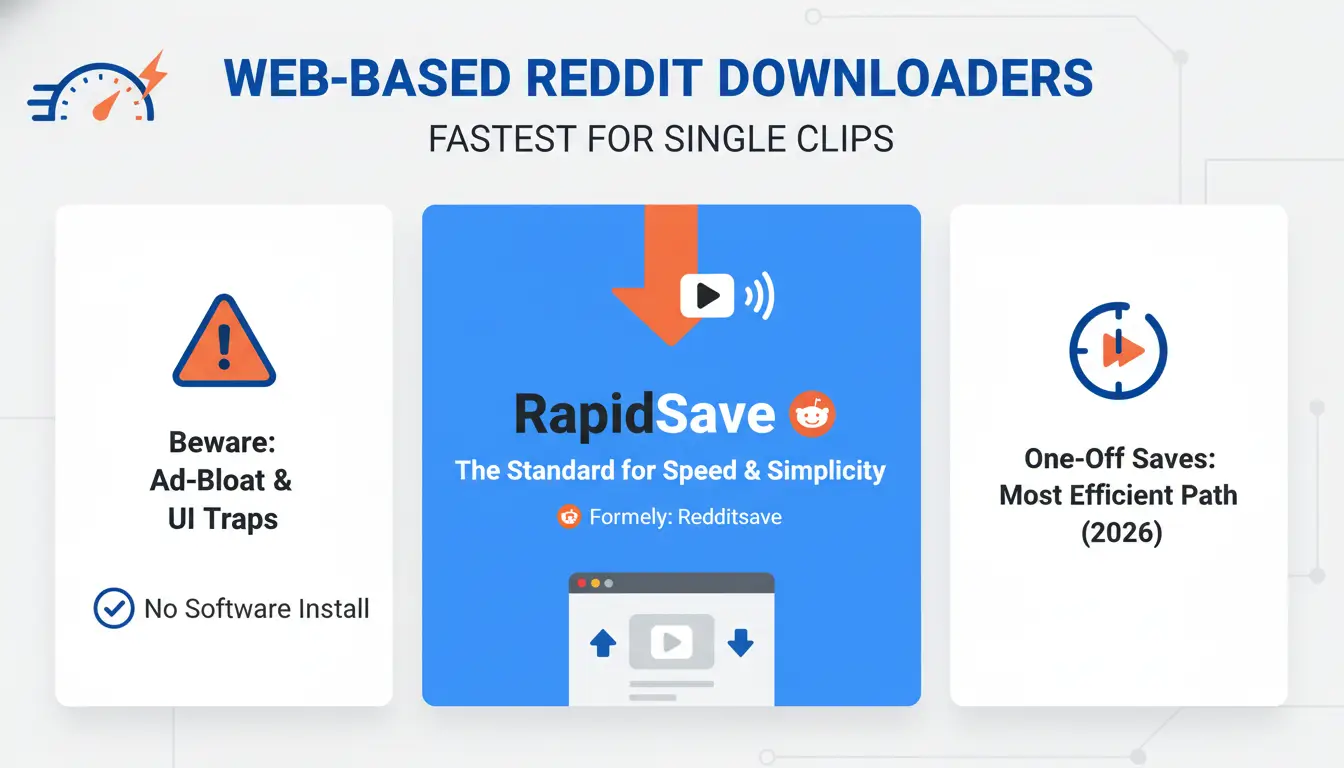 Which web-based Reddit downloaders are the fastest for single clips?