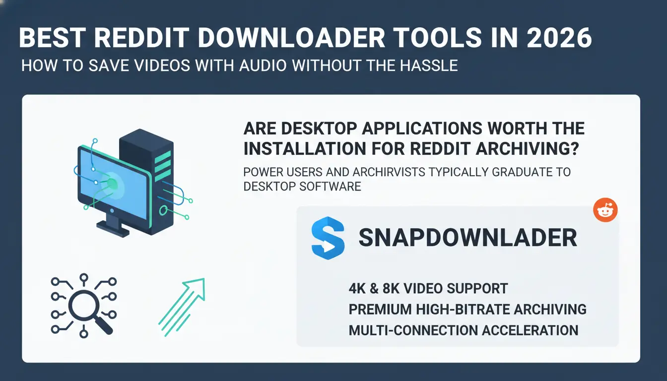 Are desktop applications worth the installation for Reddit archiving?
