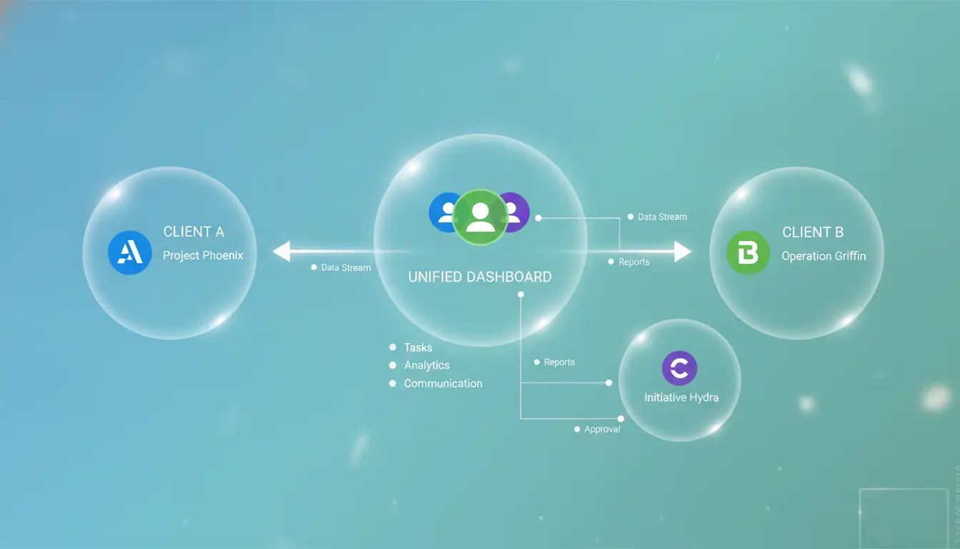 workflow showing separate profiles for each account