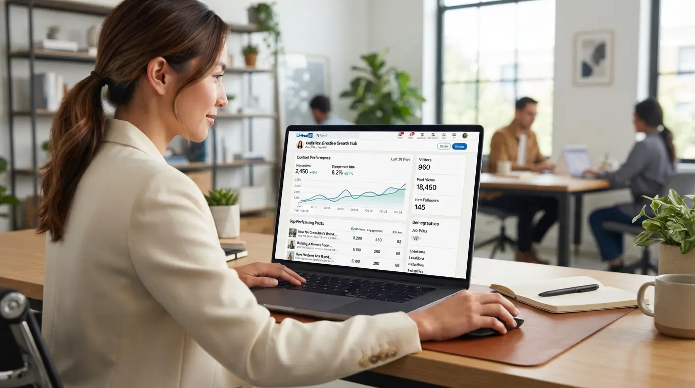 Screenshot of LinkedIn analytics dashboard