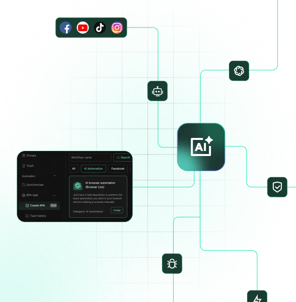 AI-Powered: Automate scraping and browsing with AI